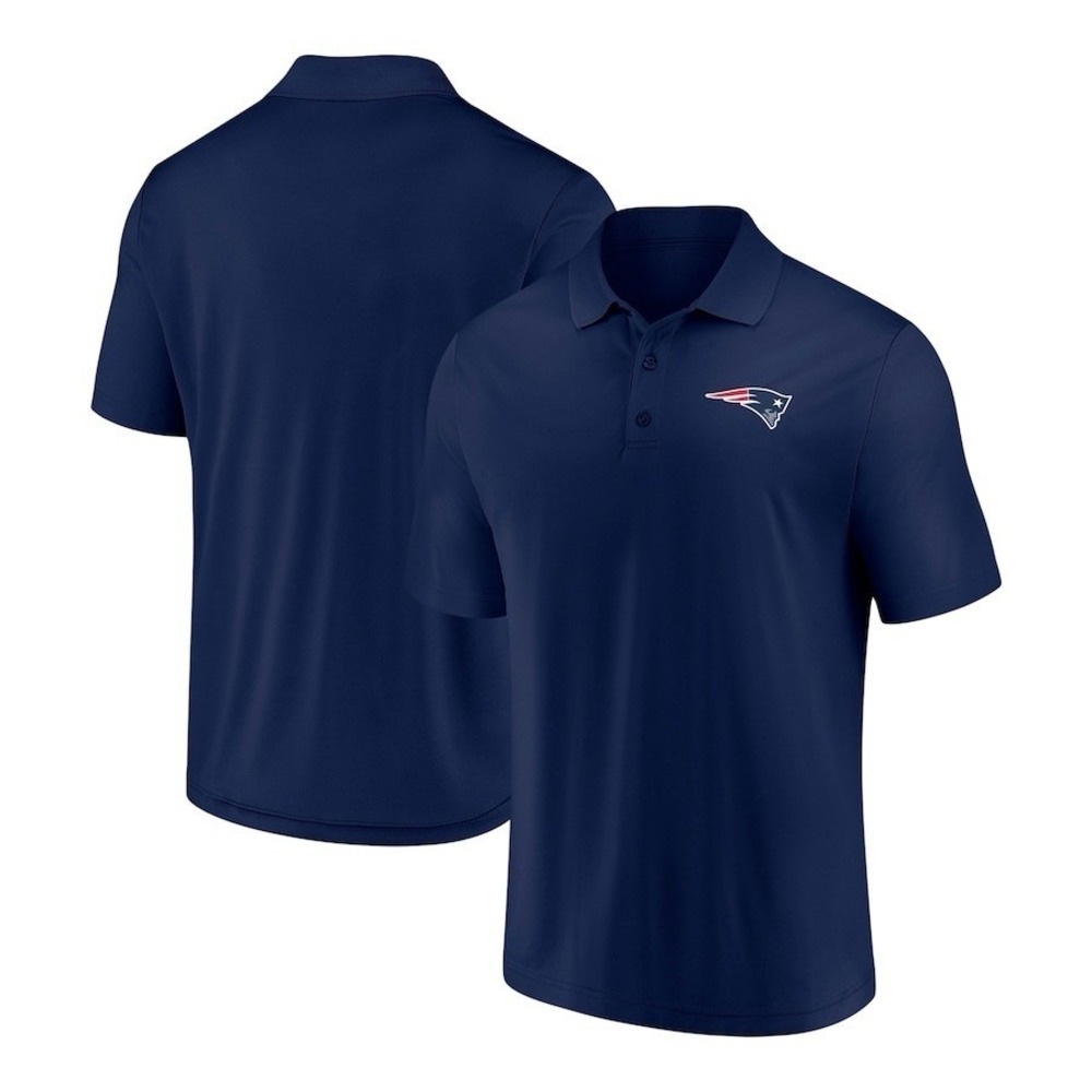 NFL Team Apparel Polo Shirt Men 2XL Navy Blue New England Patriots Football Logo